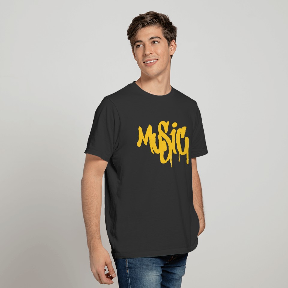 Yellow Music Style T Shirts