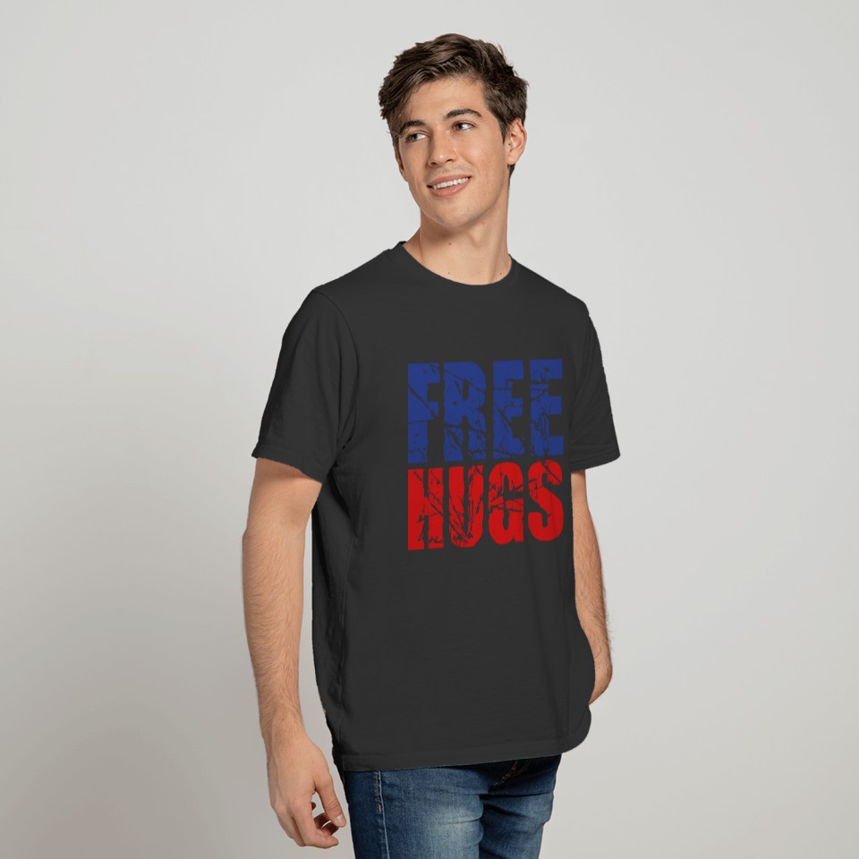 red free hugs free hugs funny love warmly welcome T Shirts