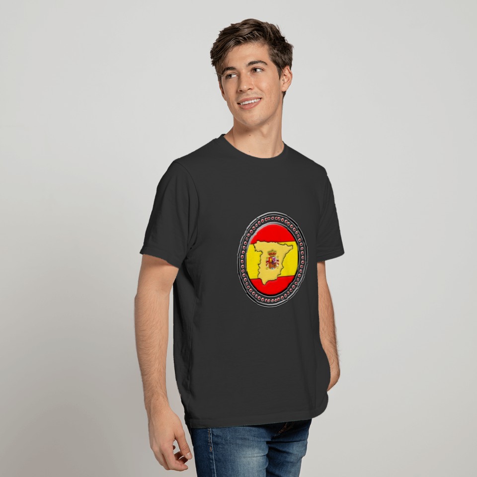 Spain flag map T-shirt