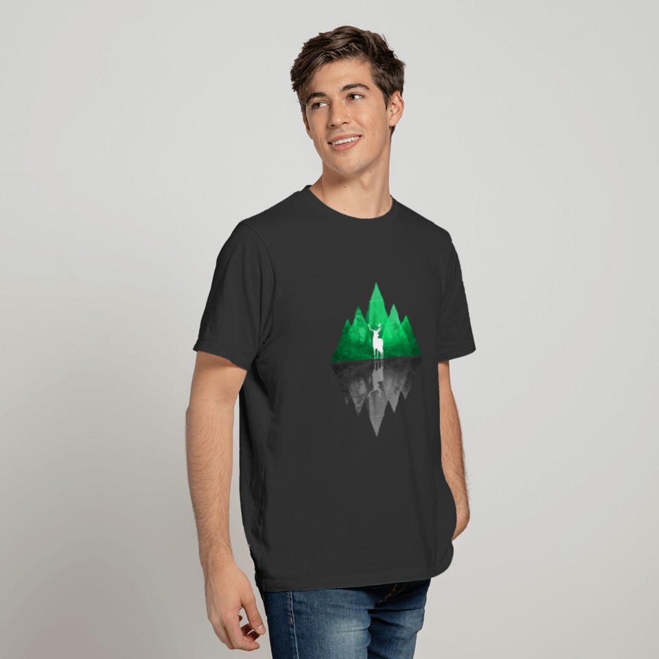 Deer Abstract Geometric Forest Outdoor Nature T Shirts