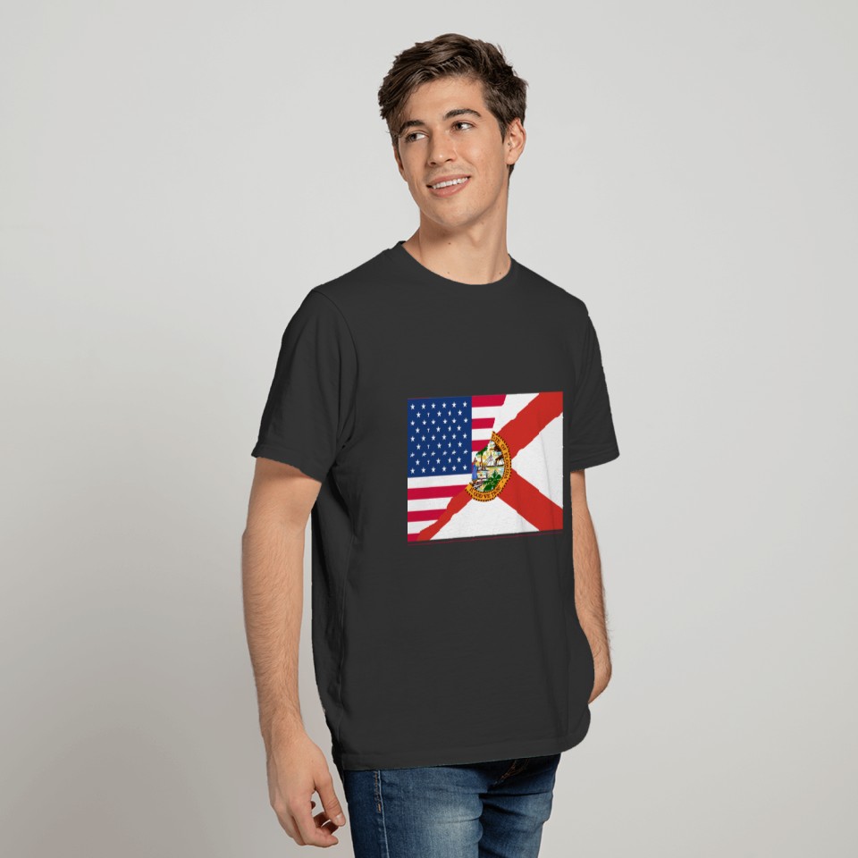 USA Florida Flag Two in One T-shirt