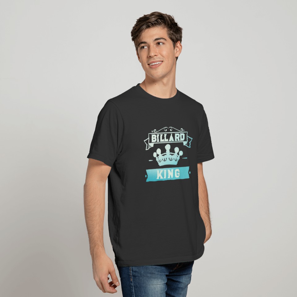 Billiard King with Crown Pool Snooker T-shirt