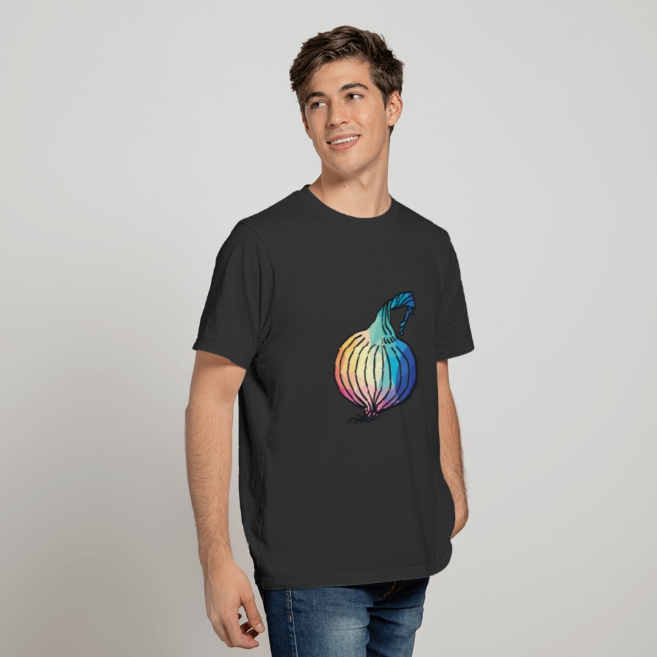 Low Poly Onion T Shirts Vegetarian and Fruit Lover