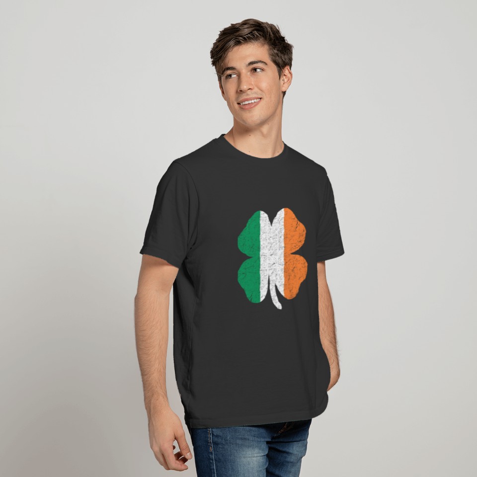 Irish Flag Clover Leaf St Patricks Day T Shirt T-shirt