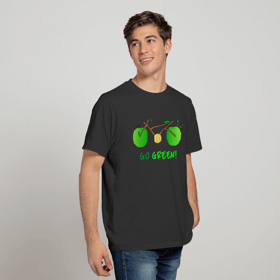 Environment Bicycle Green Apple Nature health Gift T-shirt
