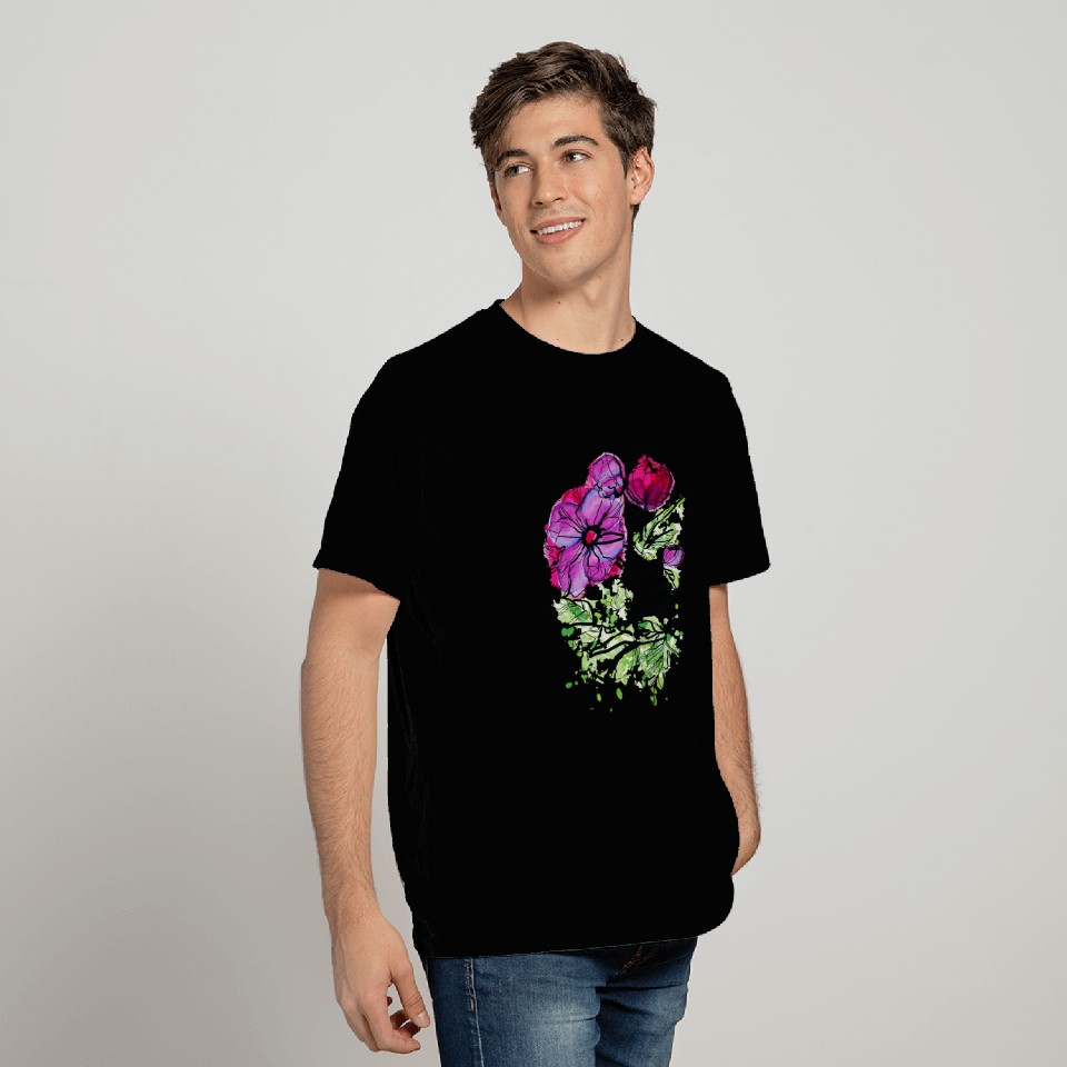 Pink Peony Flower T Shirts
