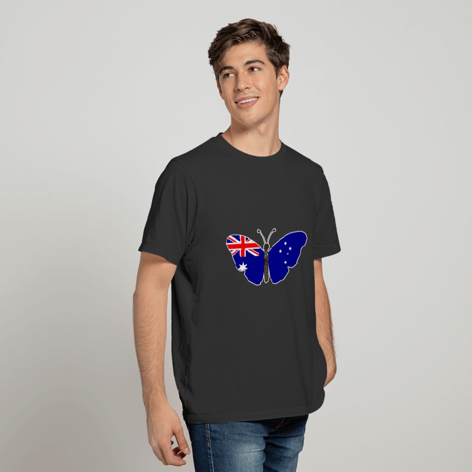 Butterfly Australia Defaced Blue Ens - Gift Idea T-shirt
