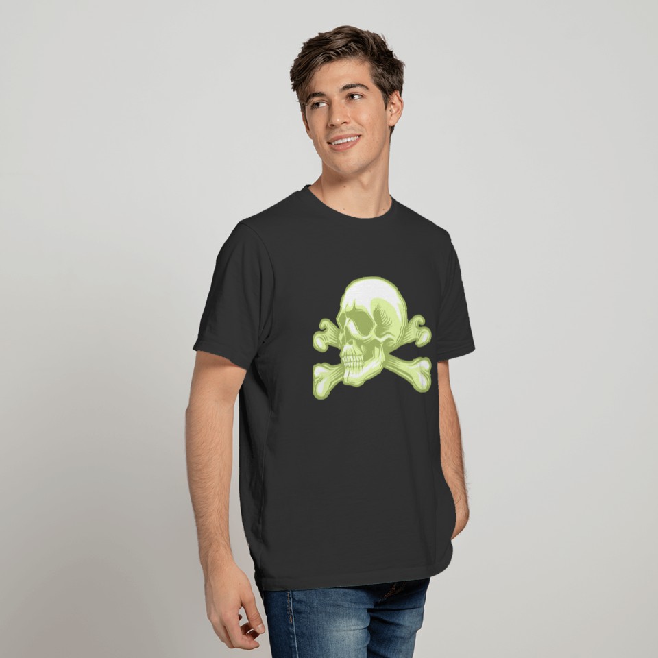 Vintage shape skull bone streetwear vector image T Shirts