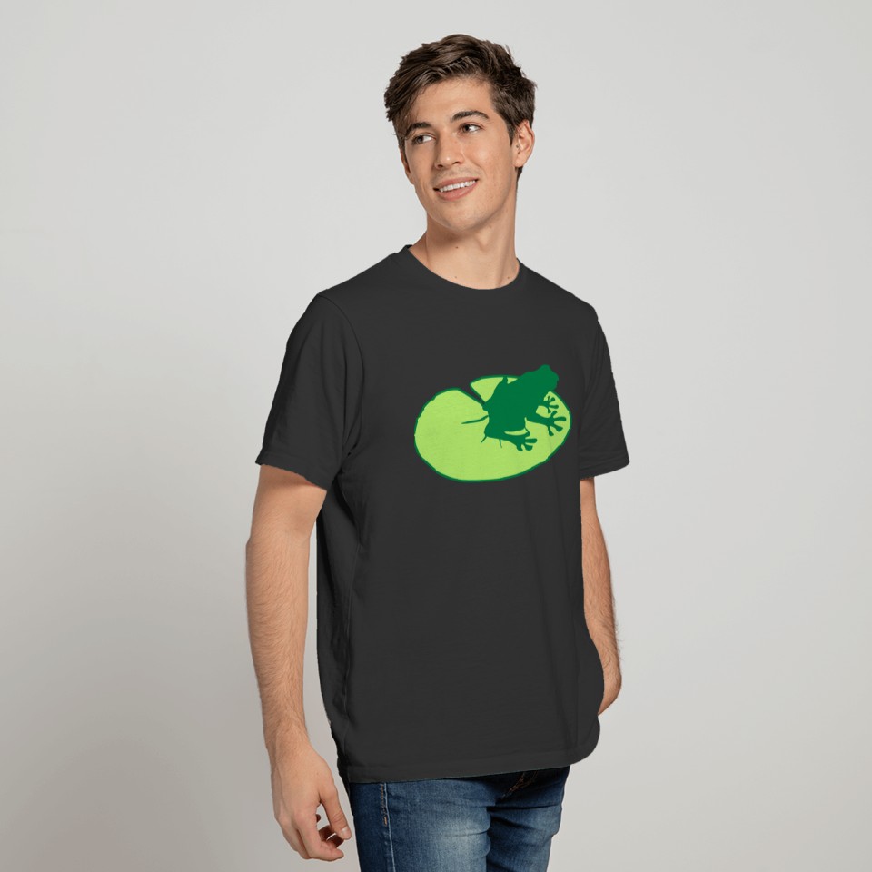 seagull frog toad silhouette outline outline amphi T Shirts