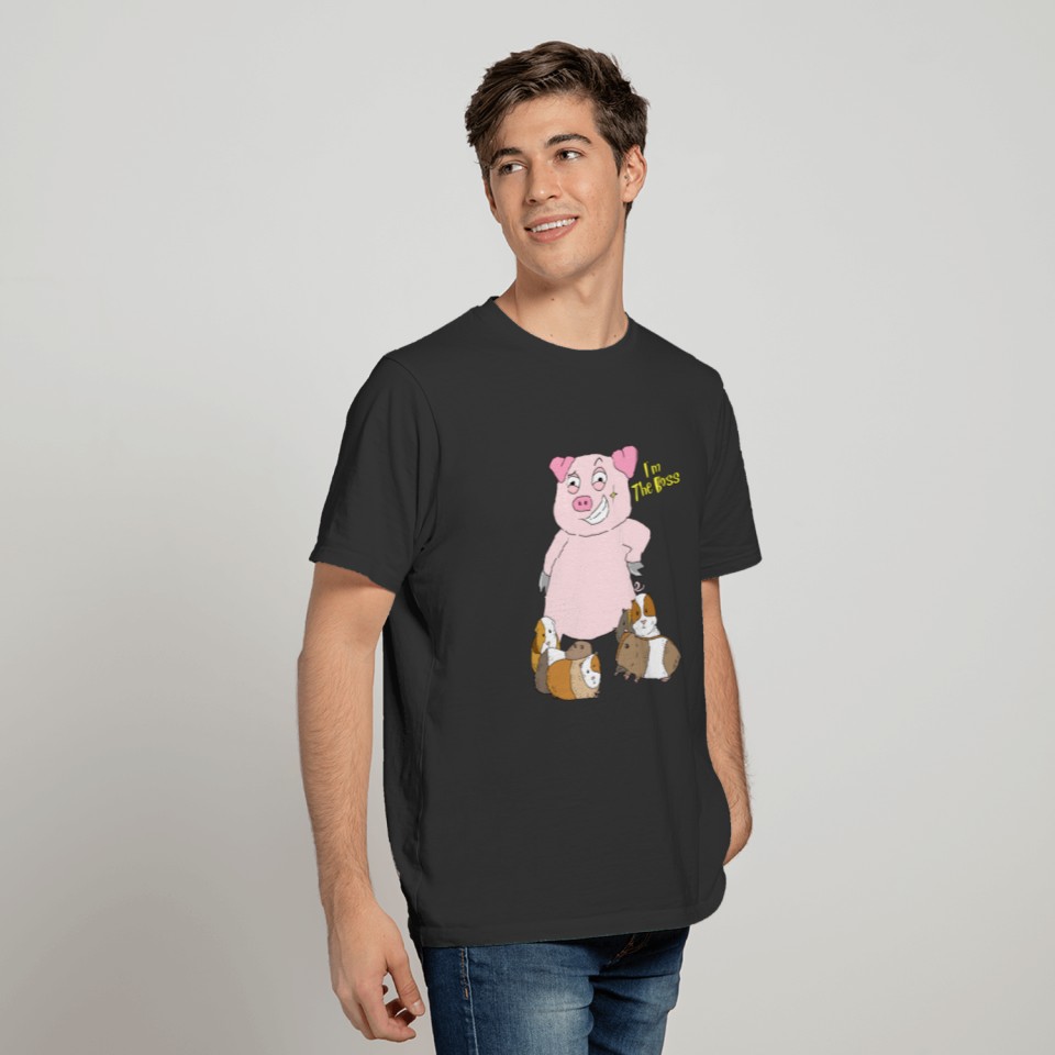 funny im the boss pig guinea pig gift T Shirts