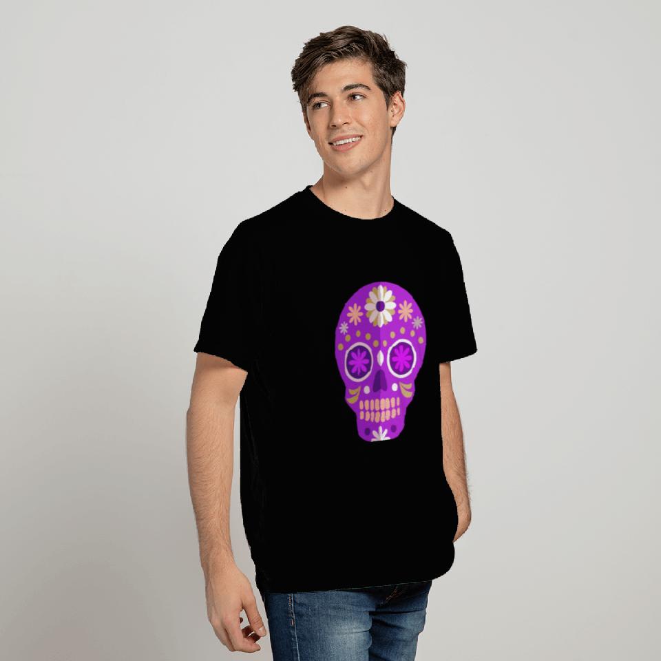 Purple candy skull T Shirts