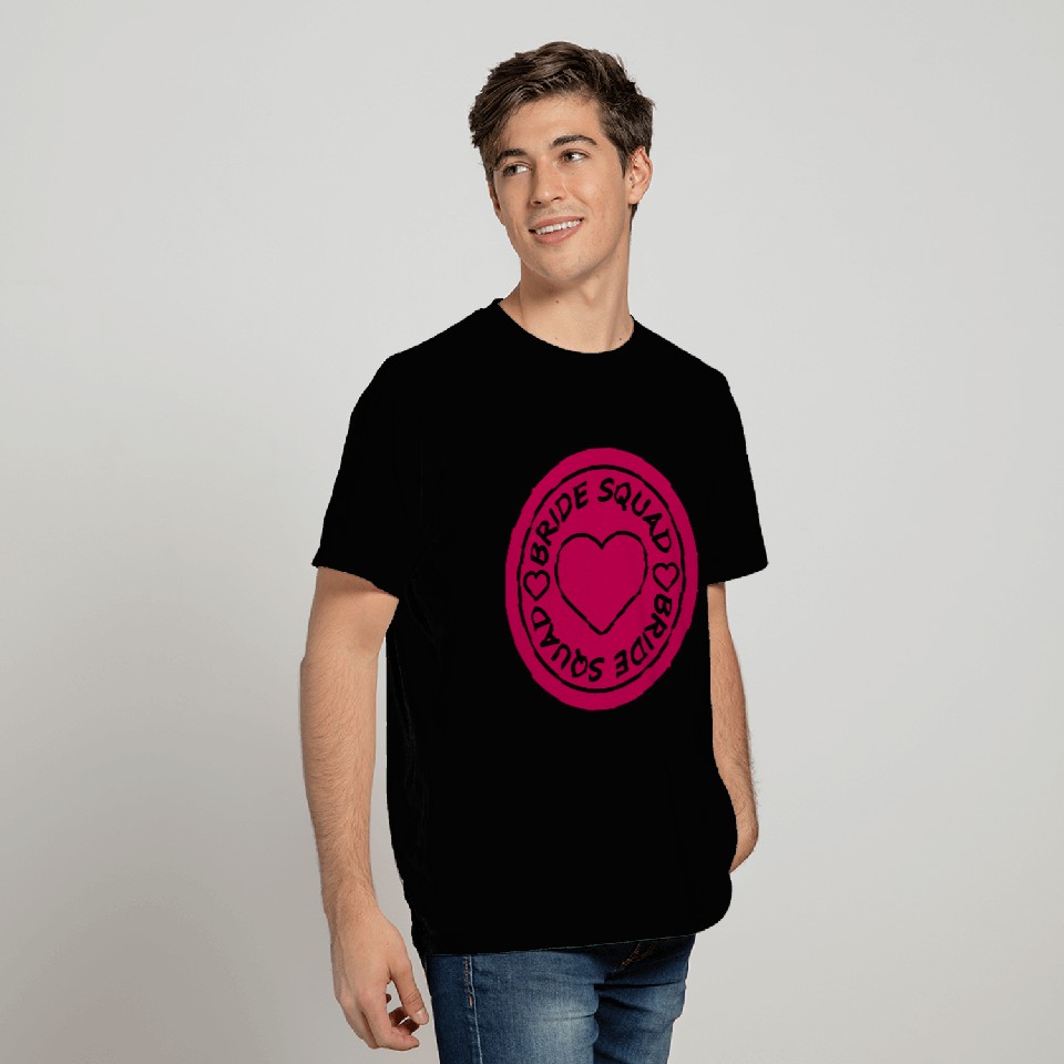 bride squad heart circle ring wedding marry engage T Shirts