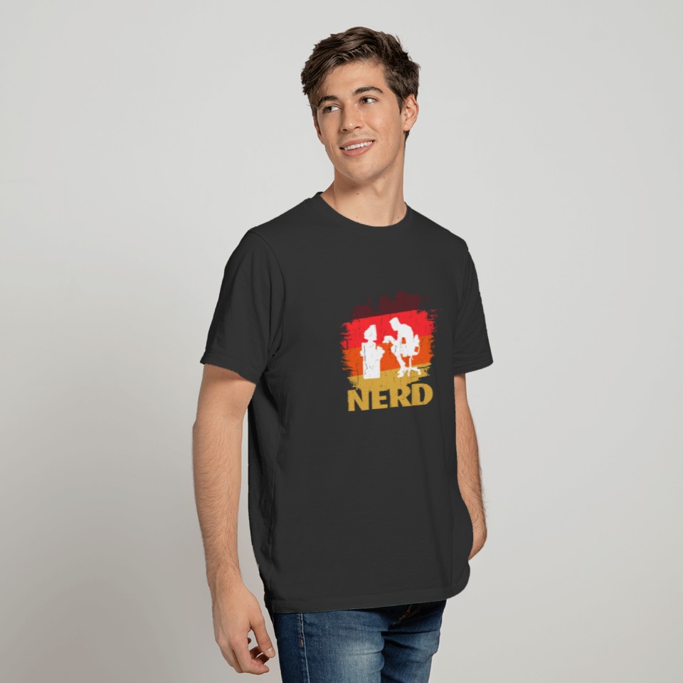 Vintage Nerd Design T-shirt