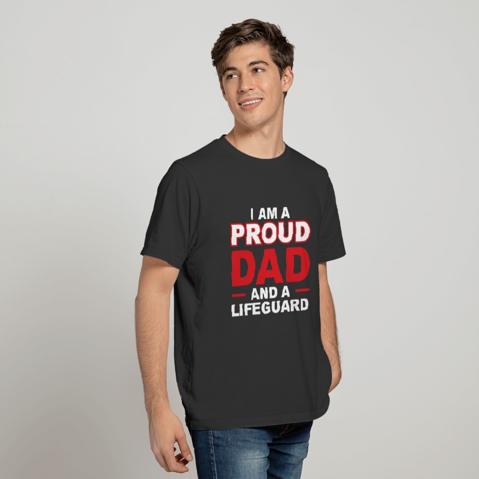 dad lifeguard, swimmer, t-shirt, shirt, apparel, T-shirt