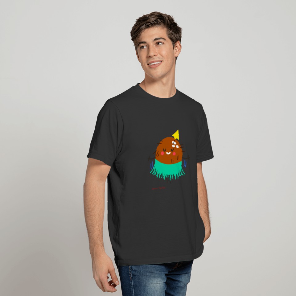 Cute coconut on the beach T Shirts
