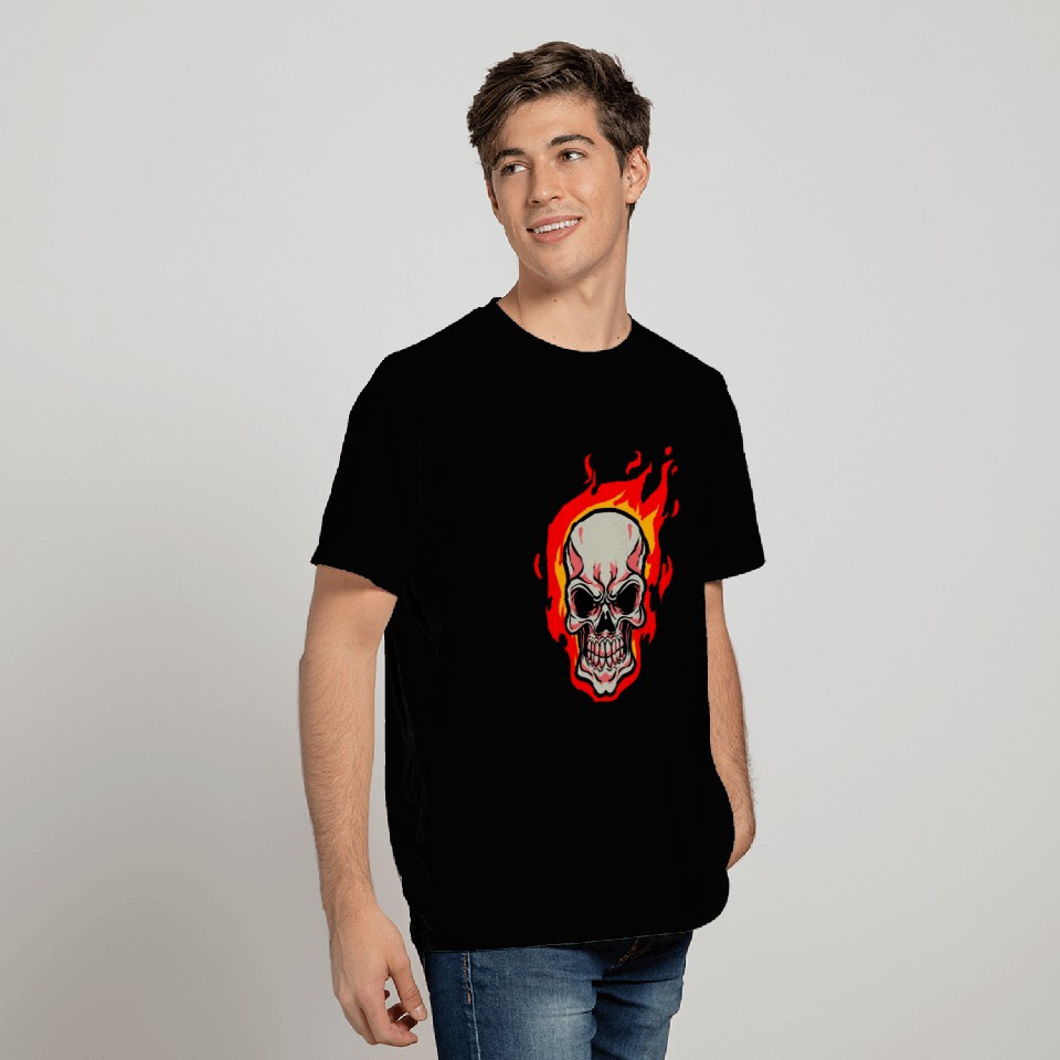 Skull Fire Human Skeleton Teeth Bones Masks Gift T Shirts