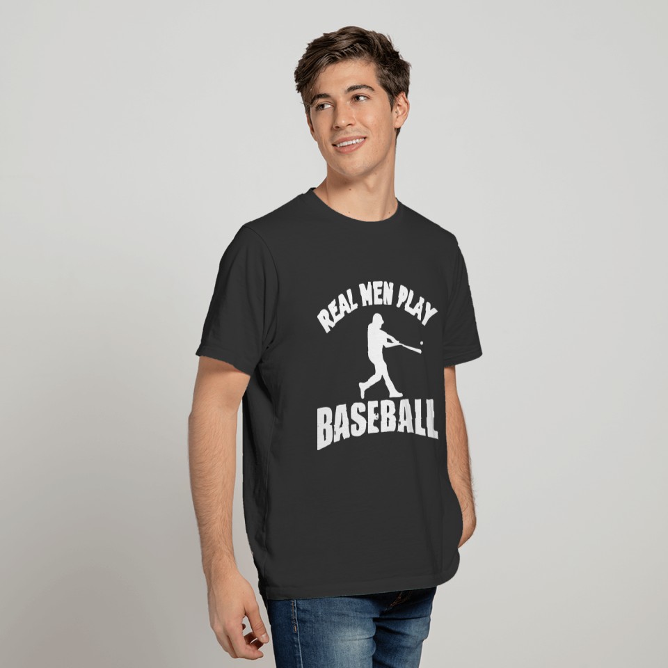 real men play baseball 2 T Shirts
