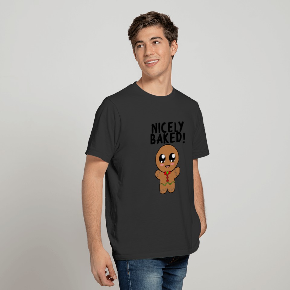 nicely baked gingerbread man T Shirts