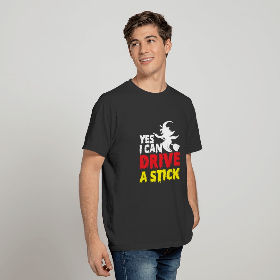 Yes I can drive A stick Halloween Lacrosse Stick W T-shirt