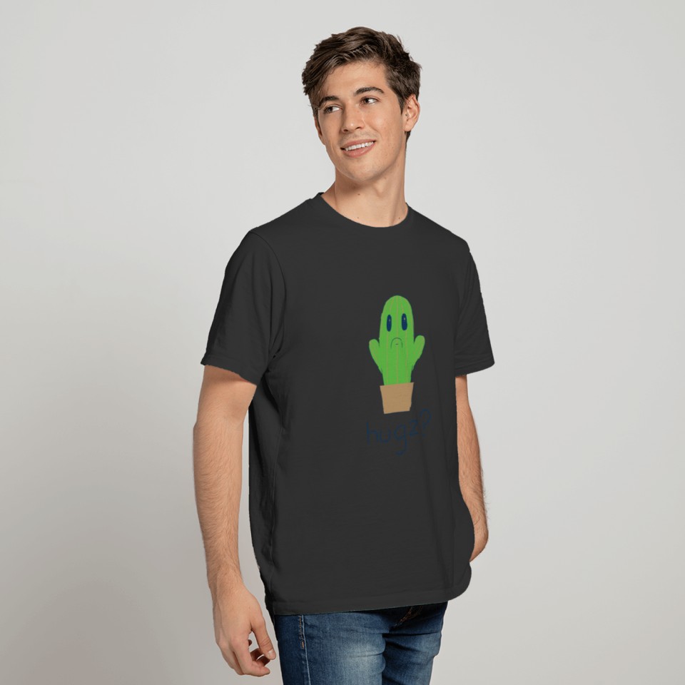 Sad cactus offers free hugs T-shirt