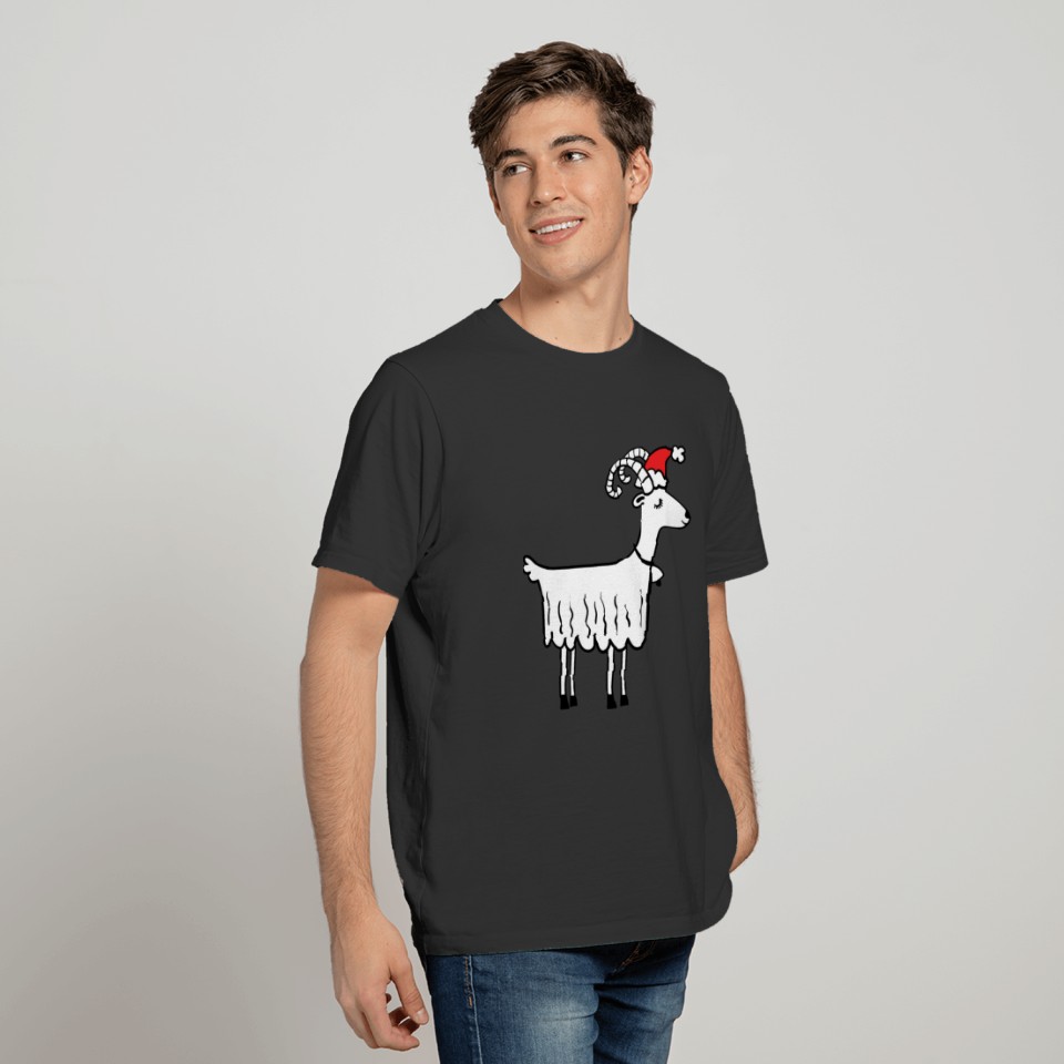 Christmas white goat T Shirts