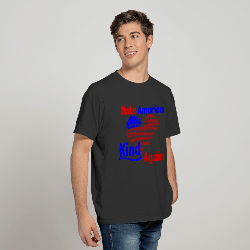 Make America Kind Again Heart Flag T-shirt