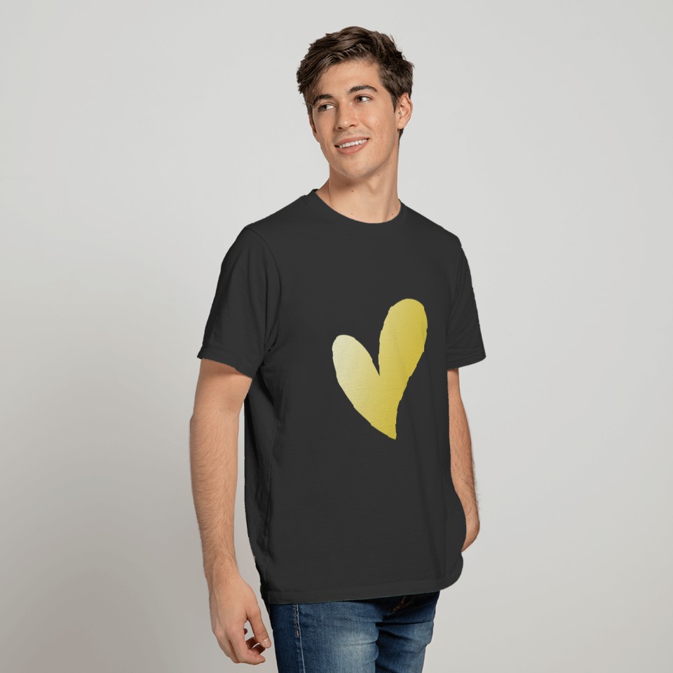 BEAUTIFUL GOLD HEART LOVE PASSION COUPLE GIFT IDEA T Shirts