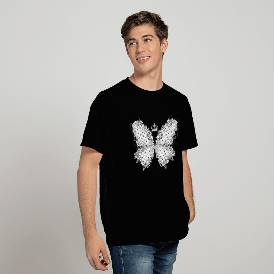 decorated butterfly with crown in baroque style T Shirts