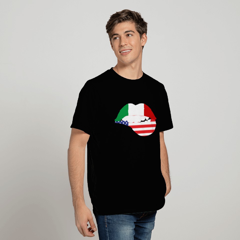 Italian American Sexy Lip Bite T Shirts