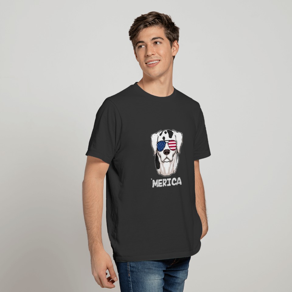 Patriotic America Dalmatian Dog Owner Gift T-shirt