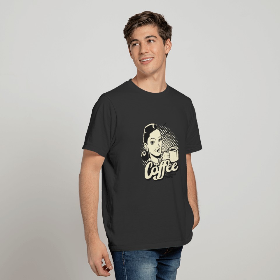 Vintage look tshirt coffee for coffee lovers T-shirt