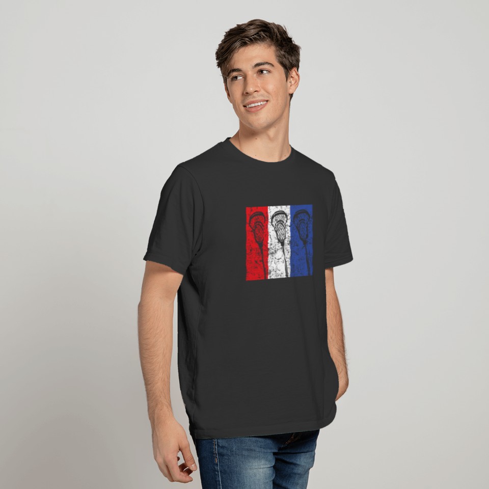 Lacrosse Distressed Tees - Gifts For Lacrosse Play T-shirt