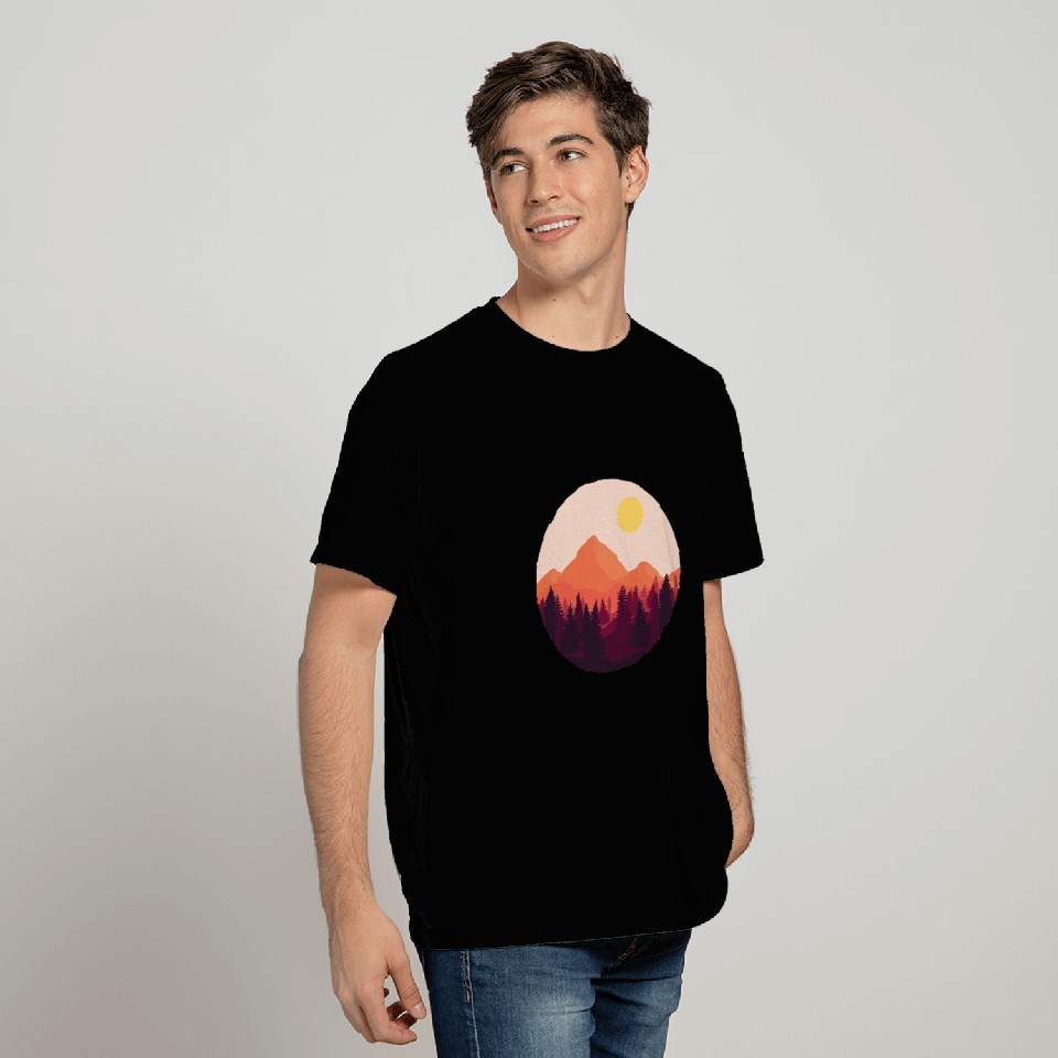 Forest Mountain Horizon T Shirts