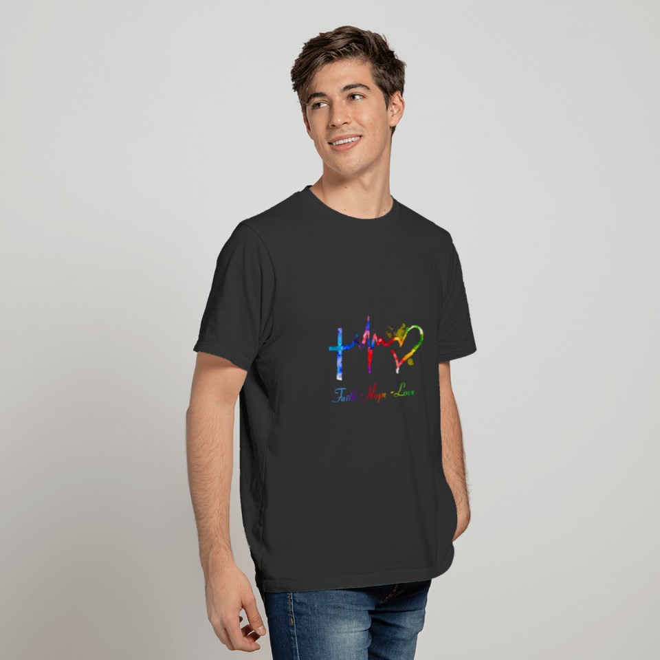 Faith Hope Love Colorful T Shirt T-shirt