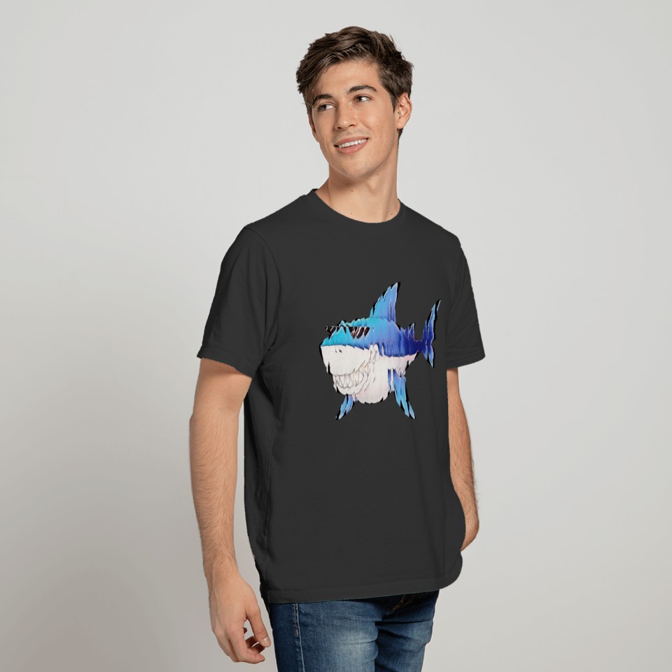 Shark glass T-shirt
