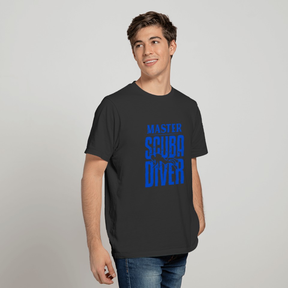 Master Scuba Diver Dive Ocean Swim Hobby Men Gift T Shirts