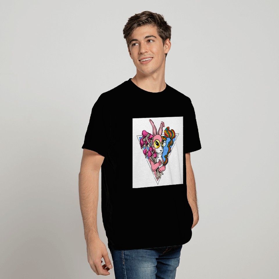 Psychedelic Rabbit T Shirts