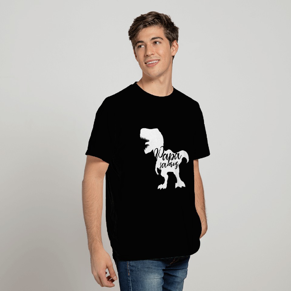 Papasaurus T Shirts, Funny Dinosaur Gifts for Dad