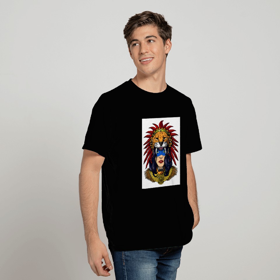 Aztec Jaguar Princess T Shirts