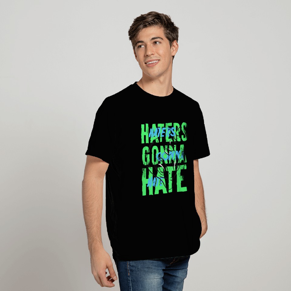 Alien Unicorn. Haters Gonna Hate Funny Quote T Shirts