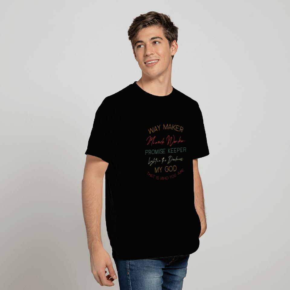 Way Maker Miracle Worker Promise Keeper Vintage T Shirts
