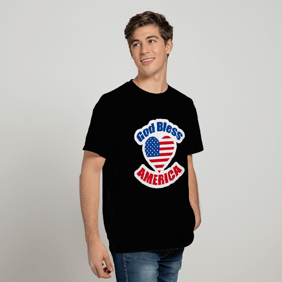 God Bless America T Shirts American pride 4th 2 USA