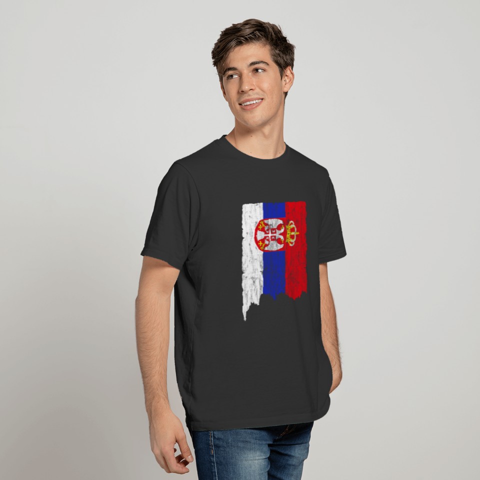 Serbia flag vintage T-shirt