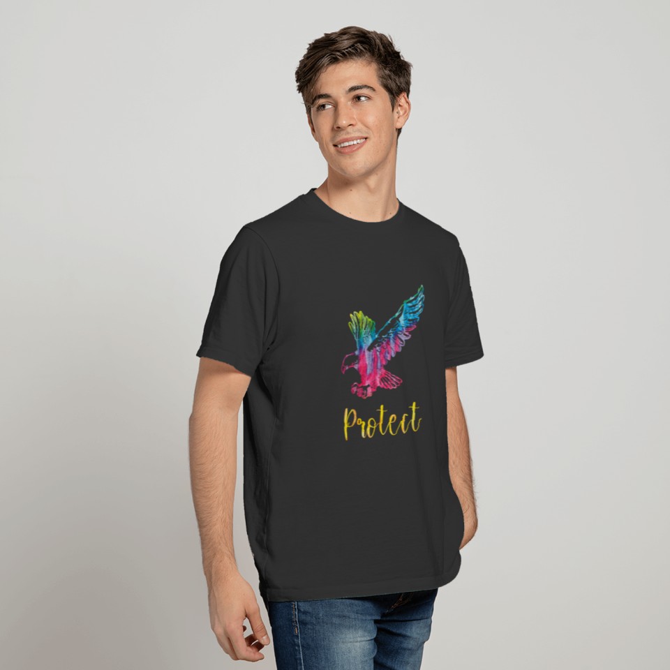 Protect Eagle Tie-dye Colors T Shirts
