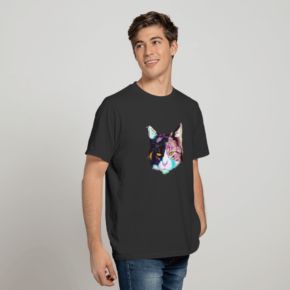 Splash Calico Cat T-shirt
