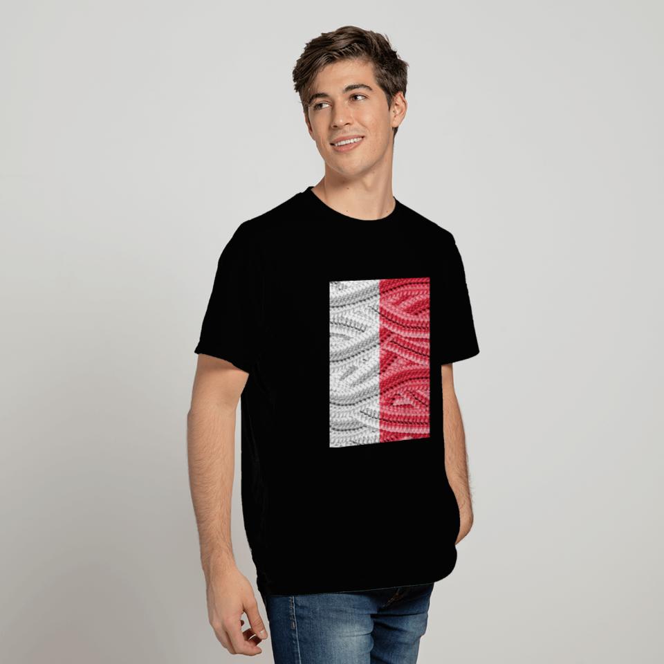 Red and white snake skin art T Shirts