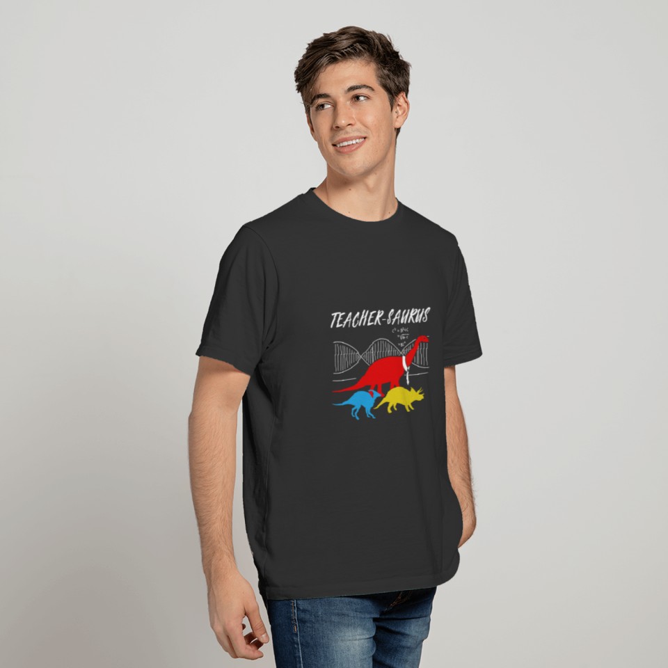 Teachersaurus Funny Dinosaur Teacher Design Trex D T Shirts