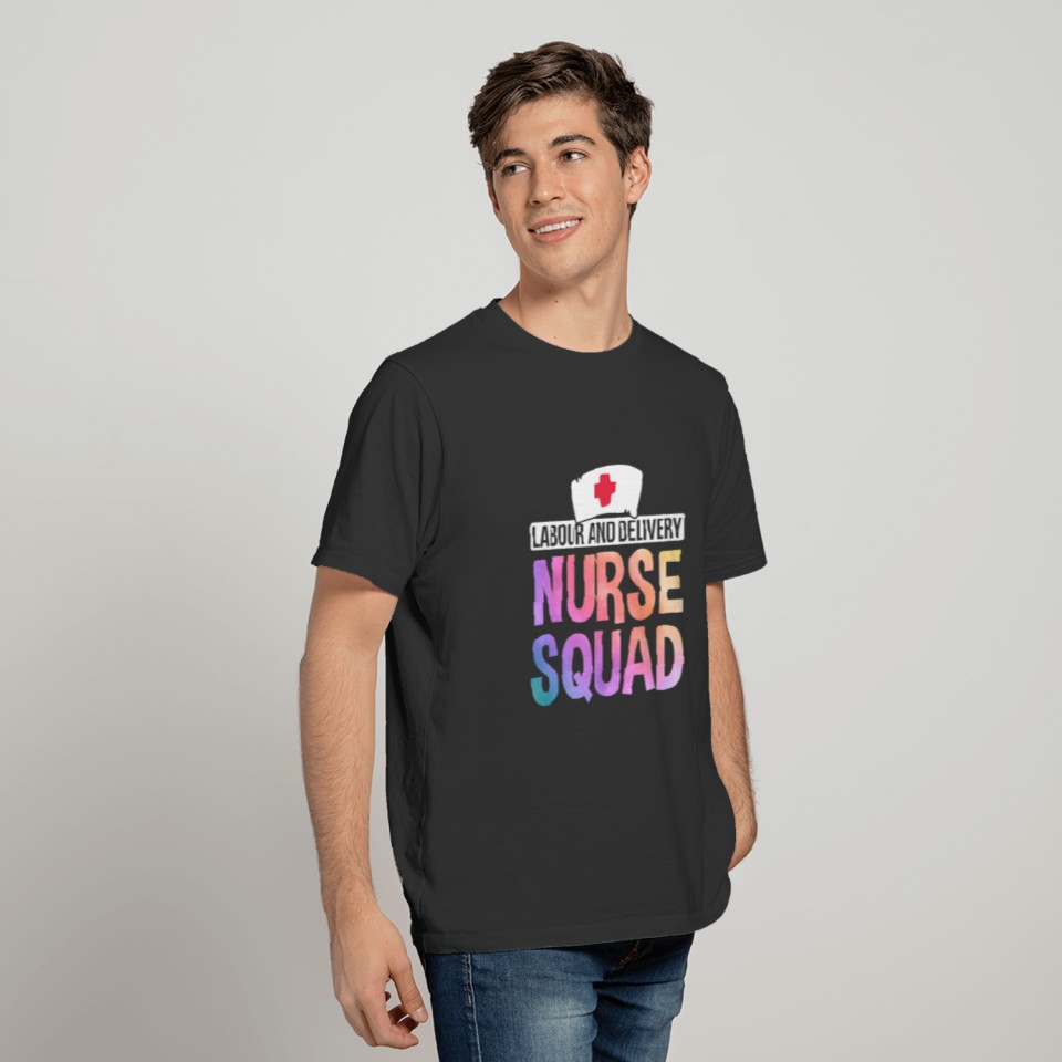 Labor and delivery nurse squad T-shirt