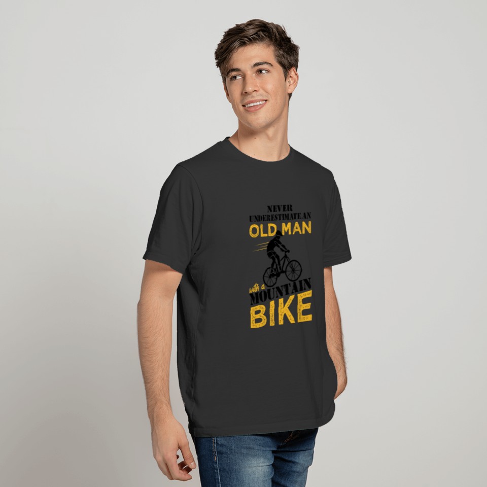 old man bike - bicycle man T Shirts