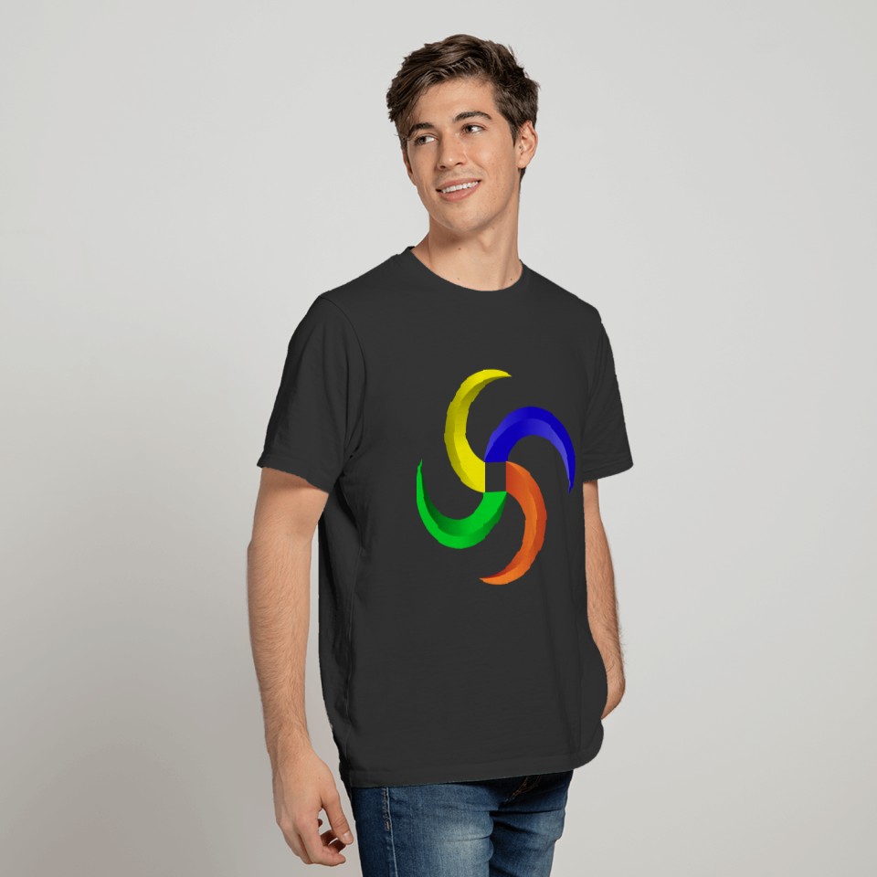 Abstract 3d colorful spiral shape T Shirts